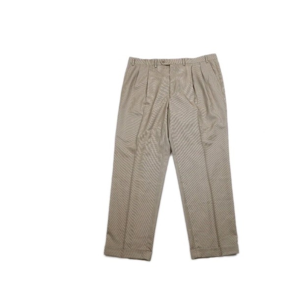 Vtg Lauren Ralph Lauren Pants Mens 42x32 Cuffed Pleated Houndstooth 90s - Picture 1 of 4